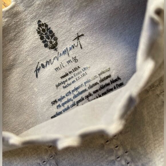 NWOT Free People Good Karma Hi Neck Layer Long Sleeve Top -Black Size Med/Large - Picture 7 of 11